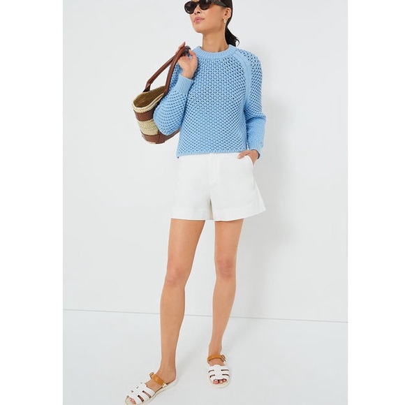 TUCKERNUCK Corsica Blue Crochet Knit Annette Sweater - Picture 2 of 11